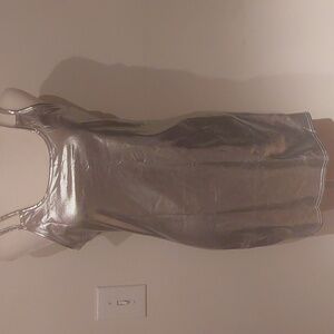 Silver mini dress